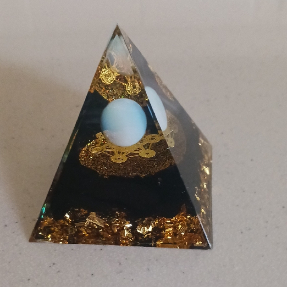 Gold and Black Energy Pyramid